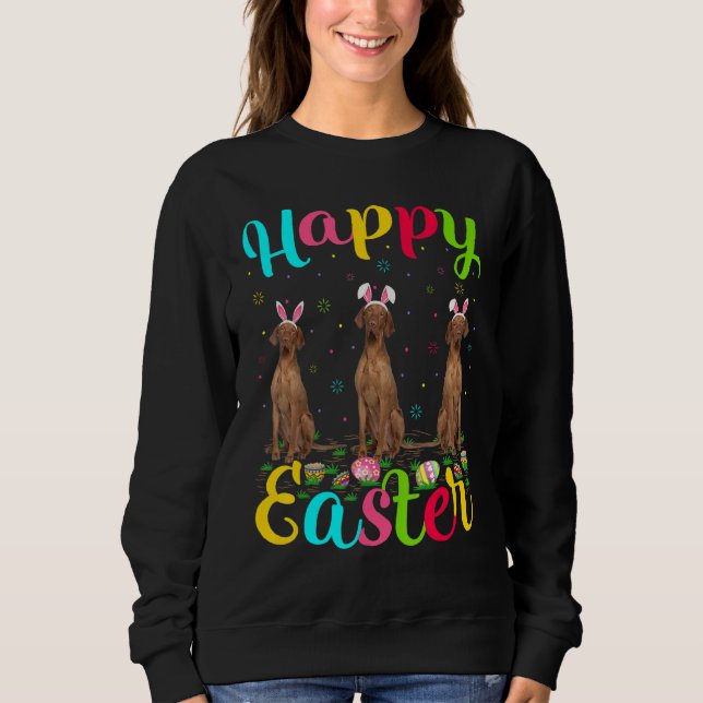 Coonhound Påskägg Bunny Coonhound Lycklig E T Shirt (Framsida)