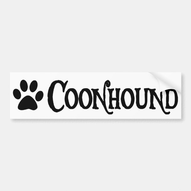 Coonhound (piratstil med pawprint) bildekal (Framsidan)