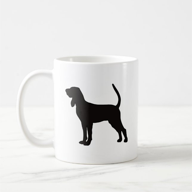 Coonhound Silhouette Coffee Mugg (Vänster)