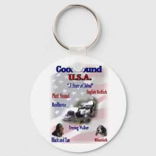 Coonhound USA-gåvor Nyckelring