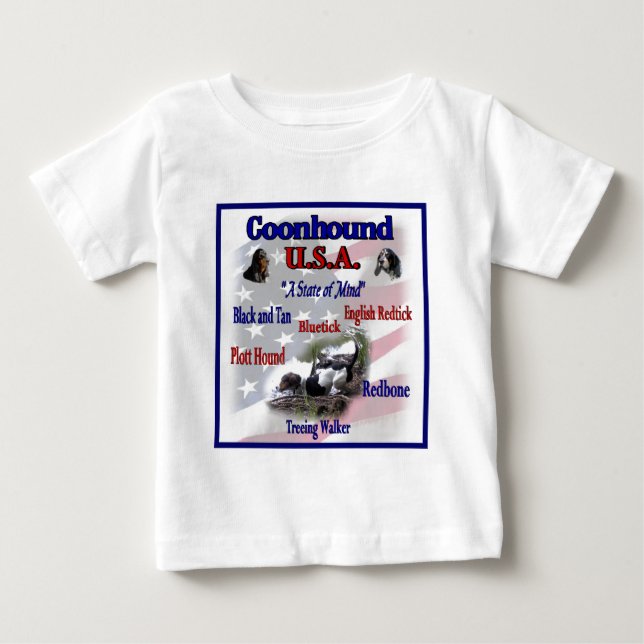Coonhound USA-gåvor T-shirt (Framsida)