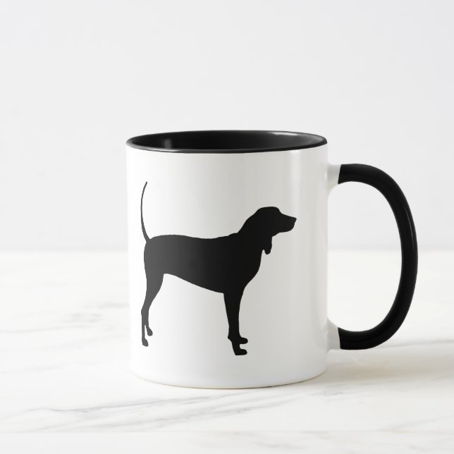 Coonhoundhund (svarten) mugg (Höger)