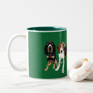 Coonhoundmamma Två-Tonad Mugg