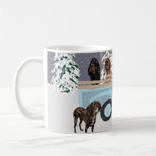 Coonhounds i snö i Lastbil Kaffemugg