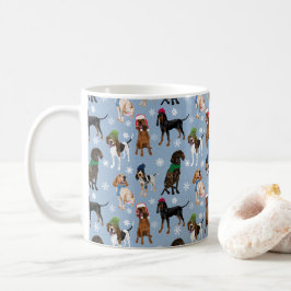 Coonhounds snöflingor kaffemugg