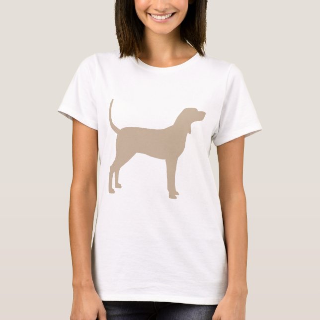CoonhoundSilhouette (solbrännan) Tee Shirt (Framsida)