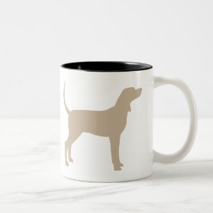 CoonhoundSilhouette (solbrännan) Två-Tonad Mugg