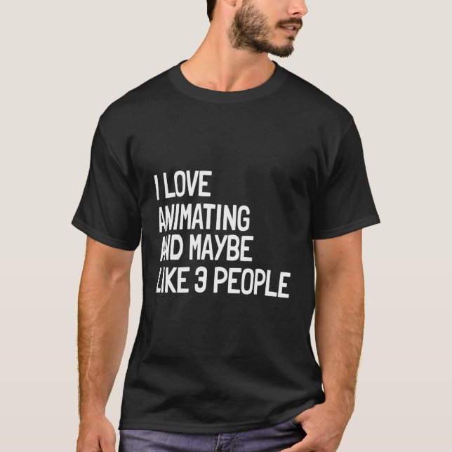 Coonist Illustrator Cooning Introvert Animator T Shirt (Framsida)