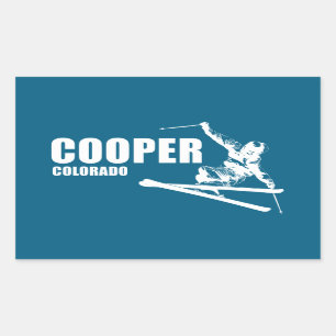Cooper Colorado Skier Rektangulärt Klistermärke