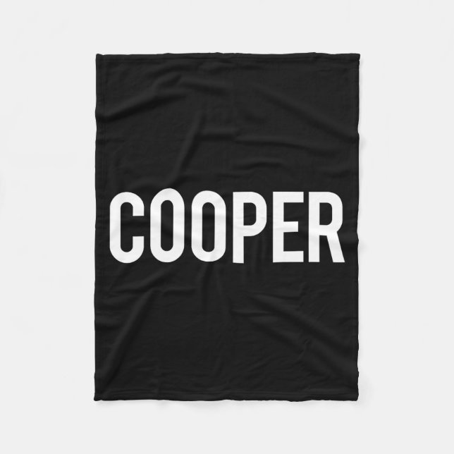 Cooper - Cool New Funny Name Fan Gift Tee  Fleecefilt (Framsidan)