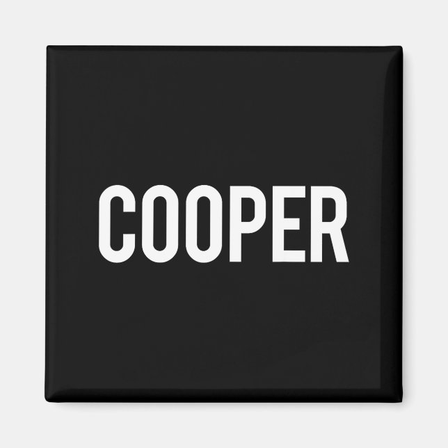 Cooper - Cool Ny Rolig Namn Fan Present T-Shirt  Magnet (Framsidan)
