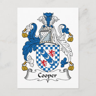 Cooper Family Crest Vykort