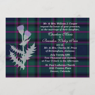 Cooper Klan Tartan Play Wedding bjudande Inbjudningar