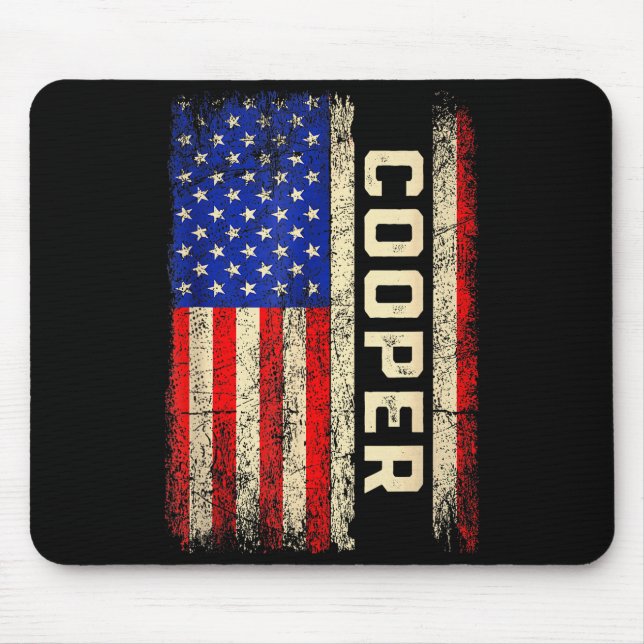 Cooper Last Name Shirt Cooper Name American Flag F Musmatta (Framsidan)