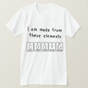 Cooper Periodiska bord namn-skjorta T-shirt