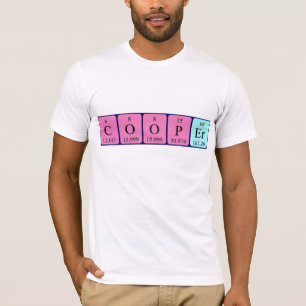 Cooper Periodiska bord namn-skjorta Tee Shirt