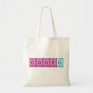 Cooper Periote bord namn tote bag Tygkasse
