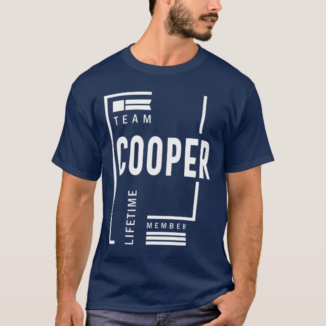 Cooper Personlig Namn Birthday Gift T Shirt (Framsida)