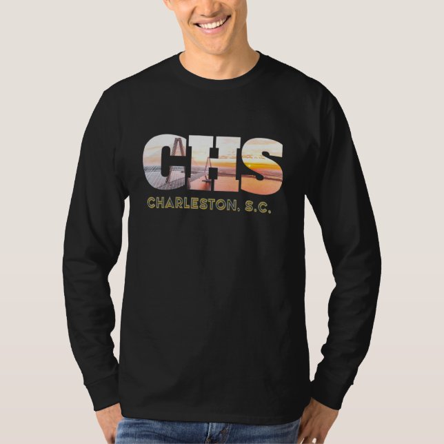 Cooper River Bridge Art Charleston South Carolina T Shirt (Framsida)