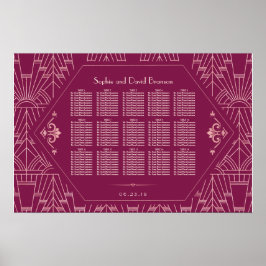 Cooper Ro Underbar Gatsby Bröllop Seatschdiagram Poster