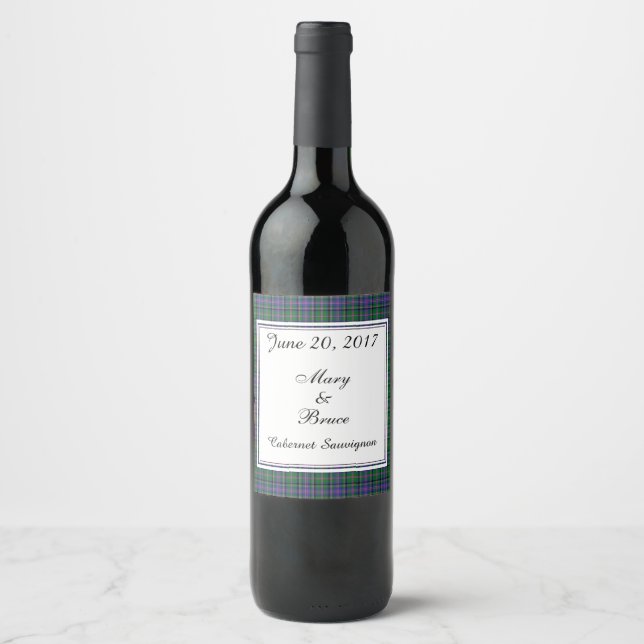 Cooper Scottish Bröllop Vin Label Vinflaska Etikett (Framsida)