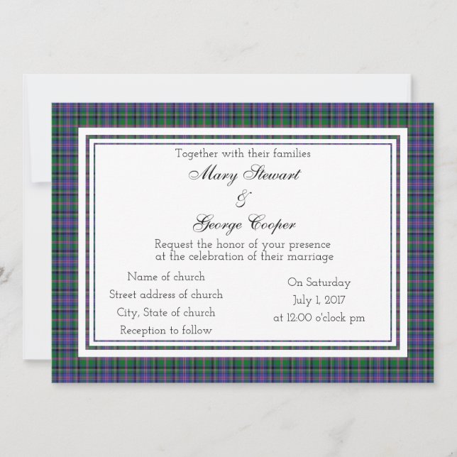 Cooper Scottish Wedding-inbjudan Inbjudningar (Framsida)