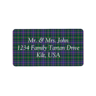 Cooper Tartan-etikett Adressetikett