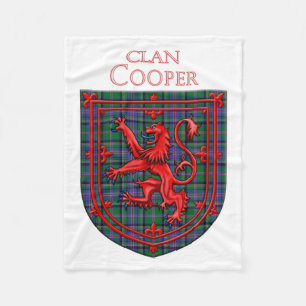 Cooper Tartan Scottish Play Lejon Rampant Fleecefilt