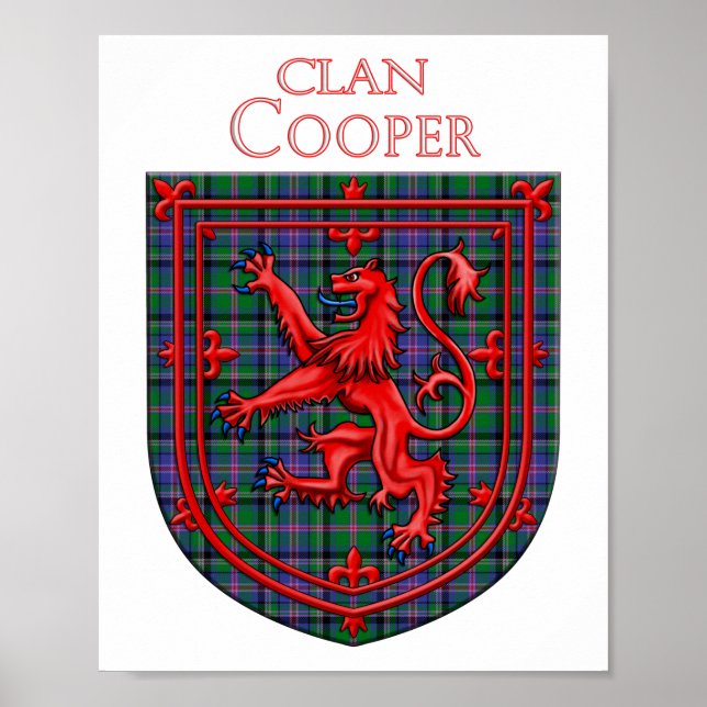 Cooper Tartan Scottish Play Lejon Rampant Poster (Framsidan)
