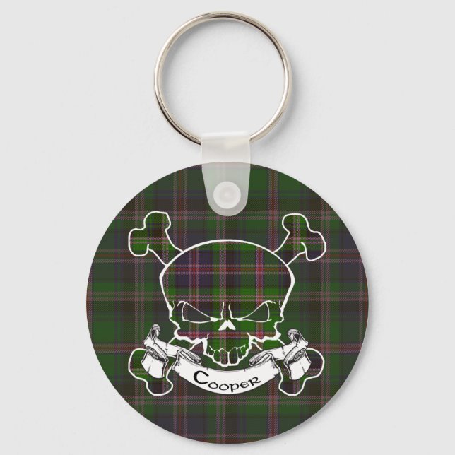 Cooper Tartan Skull Nyckelring (Framsida)