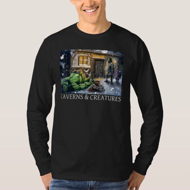 Coopers jul Sång Caverns Creatures T Shirt (Framsida)