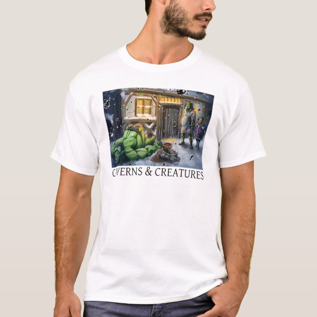 Coopers jul Sång Caverns Creatures T Shirt (Framsida)