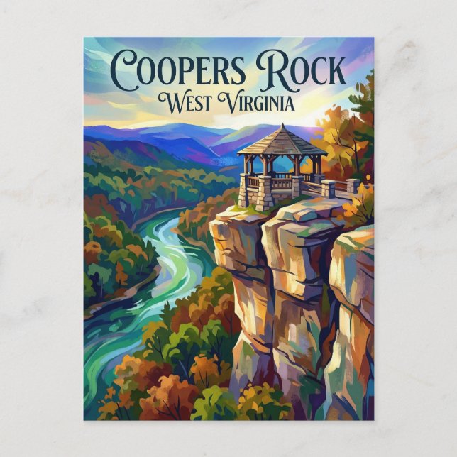 Coopers Rock State Forest West Virginia Vykort (Framsida)
