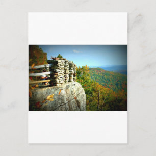 Coopers Rock utsiktspunkt på hösten. West Virginia Vykort