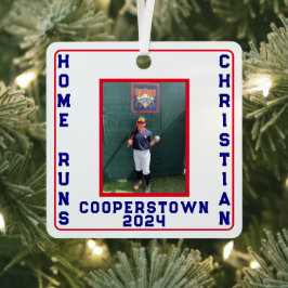 Cooperstown Baseball Anpassningsbar Home Springa P Julgransdekoration