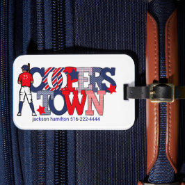 Cooperstown Basebollspelare / Patriotisk sedvana Bagagebricka