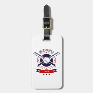 Cooperstown DreamsPark Baseball Tshirt Luggage Tag Bagagebricka