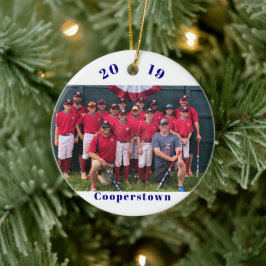 Cooperstown Lagfoto / Anpassat basebollminne Julgransprydnad Keramik