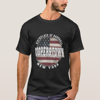 Cooperstown New York American Flagga T Shirt