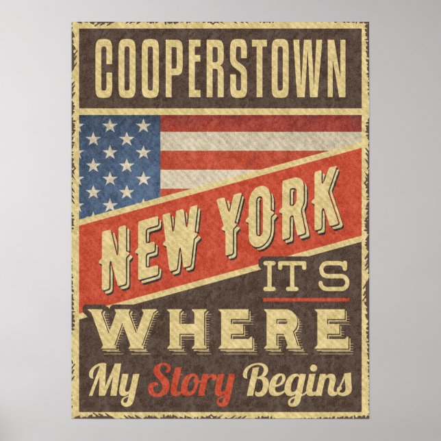 Cooperstown New York Poster (Framsidan)