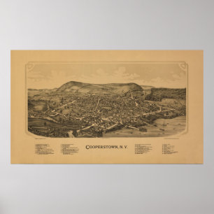 Cooperstown NY 1890 Poster
