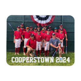 Cooperstown NY Baseball Anpassningsbar Team Photo Magnet