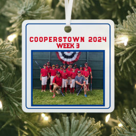 Cooperstown NY Baseball Anpassningsbar Year Week R Julgransdekoration