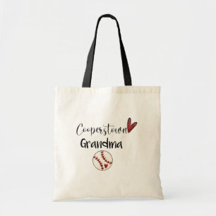 Cooperstown NY Baseball Grandma Cute Script Sports Tygkasse