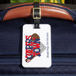 Cooperstown NY Baseball Patriotic Fladdermus Glove Bagagebricka