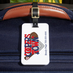 Cooperstown NY Baseball Patriotic Fladdermus Glove Bagagebricka