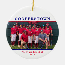 Cooperstown NY Baseball Team Photo Team Namn Facts Julgransprydnad Keramik