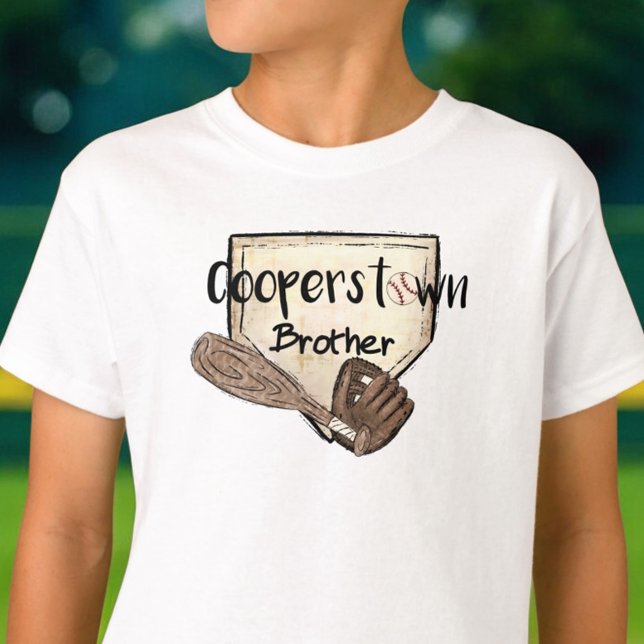 Cooperstown NY Brother Cute Baseball Tournament T Shirt (Skapare uppladdad)
