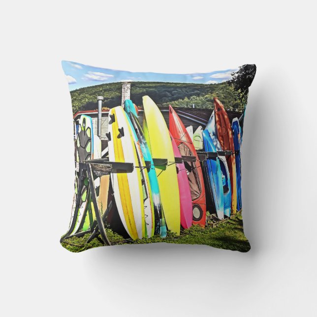 Cooperstown NY - Kayaks and Paddleboard Kudde (Framsida)