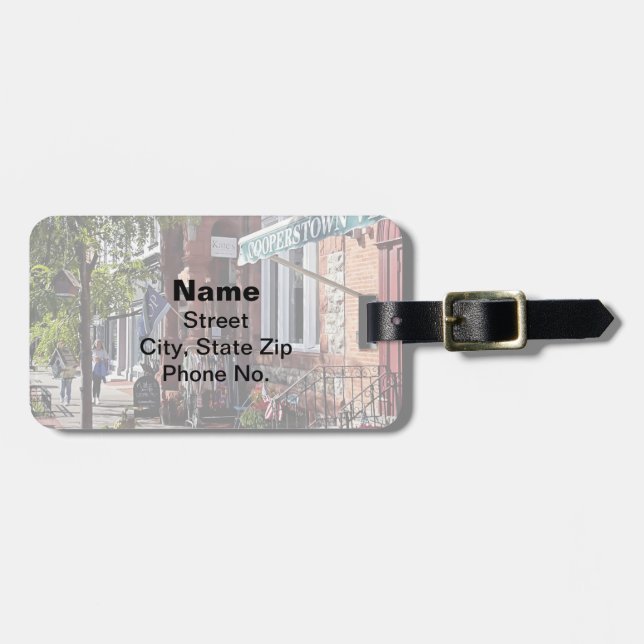 Cooperstown NY - Main Street Near Hoffman Lane Bagagebricka (Horisontell Framsida)